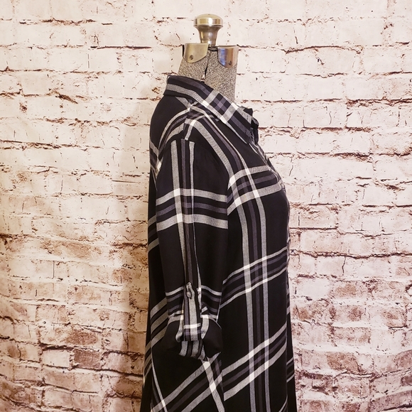 NWT Max Studio Plaid Shirtdress Small - Picture 6 of 8
